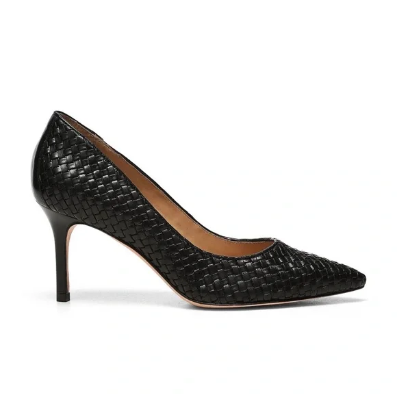 Donald Pliner Yvetta Woven Leather Pointed-Toe Pump with 3” Heel - Picture 7 of 9